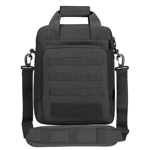 CamGo 12" Laptop Messenger Bag for Men Vertical Tactical Crossbody Shoulder Bag Small Computer Briefcase Molle Handbags