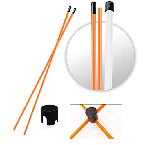 FINGER TEN Golf Alignment Stick Tiges Baton Équipement d'entraînement avec 2 Connecteurs Lot de 2, Golf Swing Visant Putting Entraîneur Entraîneur Équipement D'aide Sports en Plein Air (Orange)