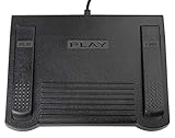 ECS WMP-R Windows Media Player USB Transcription Foot Pedal with Rewind, Play, Forward Buttons