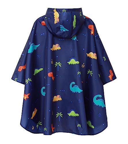 Image of SaphiRose Lightweight Kids Rain Poncho Jacket Waterproof Outwear Rain Coat