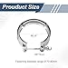 HARFINGTON V Band Clamp 2.8 Inch 304 Stainless Steel V-Band Bolt Clamp for Exhaust Systems Downpipe Exchange Car Accessories, Silver