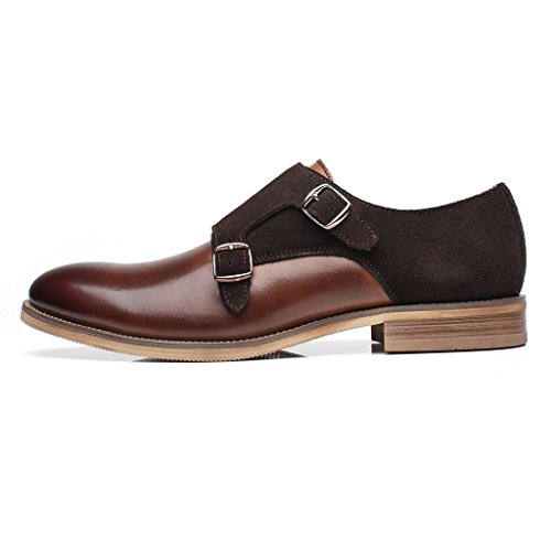 Image of Brown Leather Slip-On Loafers for Men by La Milano