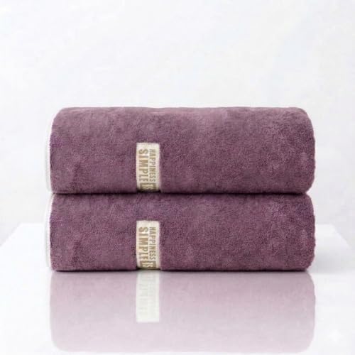 Image of LINEAR Microfiber Hand Towels /Small Size Towel /Face Towel /Towel for Men, Women & Babies /Ultra Soft, Absorbent & Quick Dry Towels for Gym, Travel 500 GSM (Purple-2)