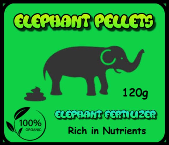 Elephant Garden - Pellets de fertilizante - Estériles y sin olor a elefante - Bolsa de 4.23 oz disponible en Yaxa Colombia