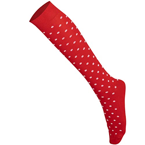 Mysocks Unisex Combed Cotton Knee High Socks Polka Dot Design | Seamless Toe | Smooth in Texture | Reflect Your Style4