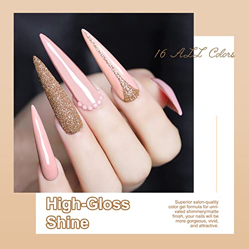 Dong Rhyme Solid Gel Nail Polish, Solid Cream Gel Polish Palette, Mud Pudding Nail Art Painting Manicure Kit With Pro Nail Brush, Daily Nude Series #TOP1