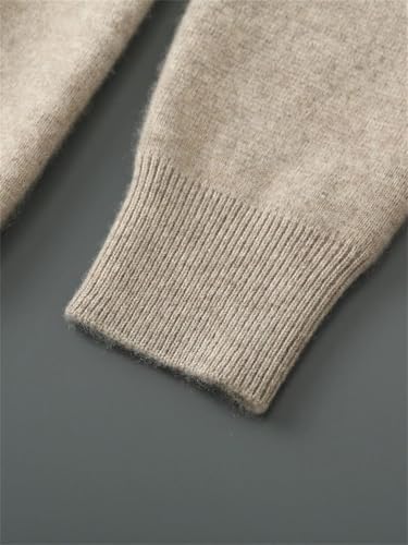 Men's Autumn Winter 100 Percent Merino V-Neck Wool Thick Cashmere Cardigans3