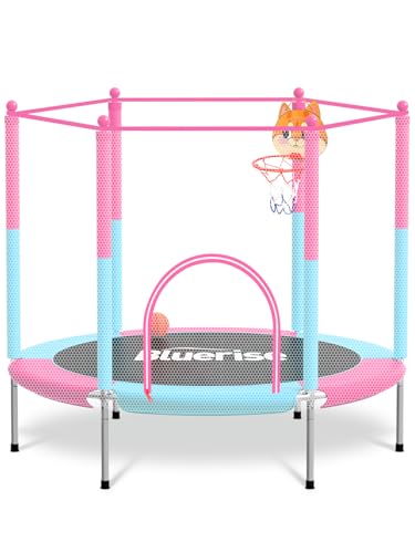 BLUERISE 55IN Toddler Trampoline for Kids Indoor Play for Kids