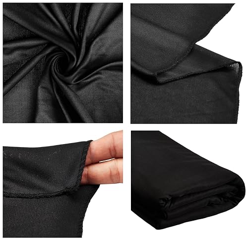 Image of Amazon Basics Professional Black Screen Backdrop Cloth (8x12 ft) | Suitable for Photography, Photoshoot, Product Photography, Live Streaming, Zoom Meetings, VFX Editing | Pack of 1 (Black)