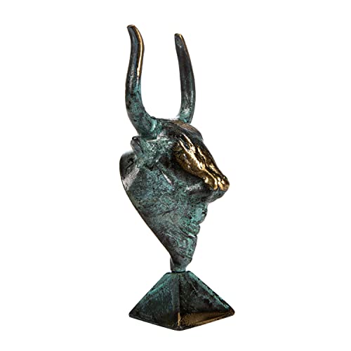 Minotaur Antigua Mitología Griega Cabeza Toro Estatua Bronce Figura 5.5 pulgadas