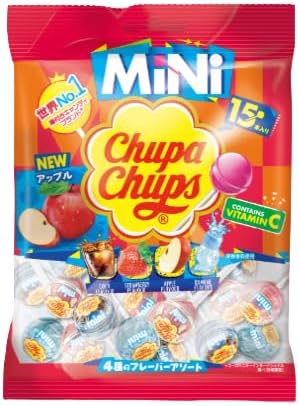 Chupa Chaps Mini Assorted Pack, 15 Pieces x 1 Bag
