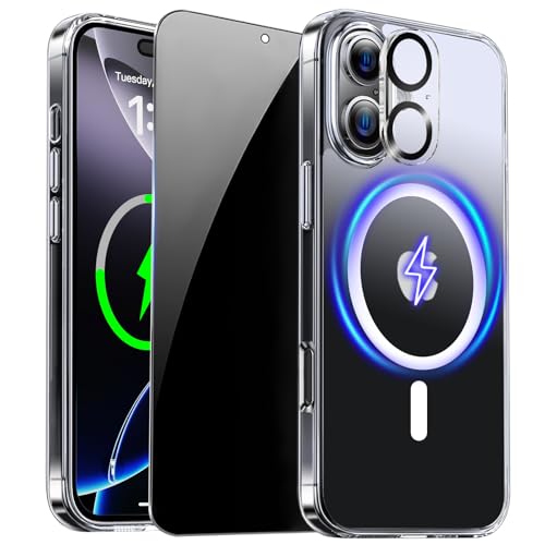 Image of for iPhone 16 Case Clear with Privacy Screen Protector
