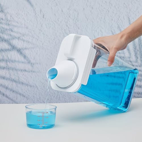 Image of 1100ML Washing Powder Container, Clear Reusable Detergent Storage Jar, Airtight Laundry Organizer, for Bathroom Countertop, Home & Utility Room (Pack of 1)