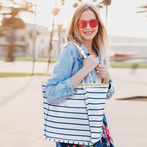 Bluboon Beach Bag Waterproof Sandproof Beach Tote Bag Packable Pool Bags Vacation Travel Birthday Gifts for Women2