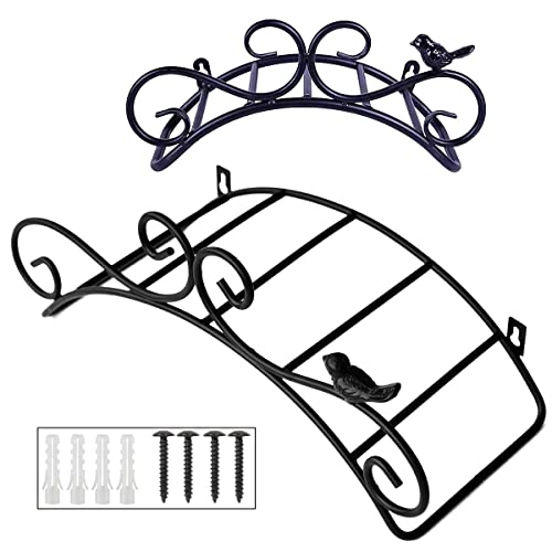 Garden Water Hose Hanger Wall Mount, Heavy Duty Garden Hose Holder Easily Holds Up To 110 ft, Long-term Use Metal Hose Storage with Hardware Hose Organizer Rack for Outside Yard, Wall Mount Decorative