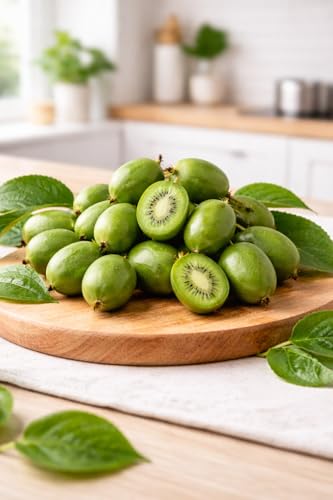 Mini-Kiwi Issai ca. 30 cm – Selbstfruchtende Actinidia arguta | Winterhart, Süß & Vitaminreich | Perfekt für Garten & Balkon