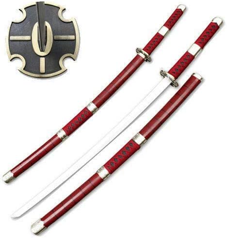 AS Sports One a Piece Samurai Sword Sandai Kitetsu Roronoa a Zoro Katana Anime Carbon Steel Blade
