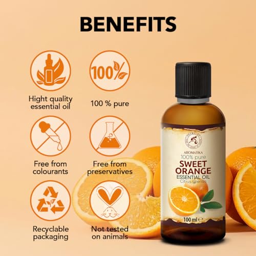 Aceite Esencial de Naranja Dulce 100 ml para Aromaterapia miniatura 4
