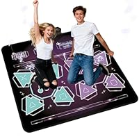 Pengrity Dance Mat for Kids, Single Double Kids Dance Mat, Light Up dance Pad With 8 Keys,Dancemat with 8 Music,LED Lights,Adjustable Volume,Christmas Birthday Musical Dancing mat Gifts for Girls Boys