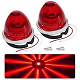 TMH 2 Packs Watermelon Red Lights for Semi Truck, LED Watermelon Side Marker Light, Underbody 12-24V for Truck Trailer Heavy-Duty Trucks, and Multi-Purpose Vehicles.