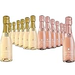 Liquid Diamond Prosecco Mini Multipack 24 x 20cl | Italian DOC & Rosé Sparkling Wine 10.5% ABV | Valdobbiadene Prosecco Gift Set | Vegan Friendly Party Bottles