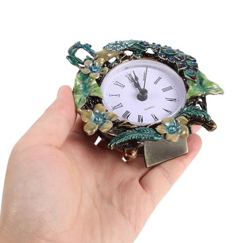 Reloj de mesa vintage analógico SHINEOFI mini compacto para escritorio 5