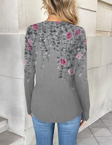Zeagoo Women Long Sleeve Tops Dressy Casual V Neck Shirt Fall Work Blouse - Image 6