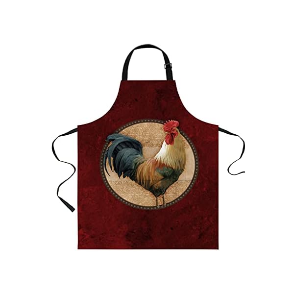 Farmhouse Rooster Aprons for Women Men with 2 Pockets, Farm Cock Animals Red Marble Waterproof Kitchen Aprons Adjustable Chef Apron for Cooking 26.5"x35" Farmhouse Rooster Aprons for Women Men with 2 Pockets, Farm Cock Animals Red Marble Waterproof Kitchen Aprons Adjustable Chef Apron for Cooking 26.5"x35"