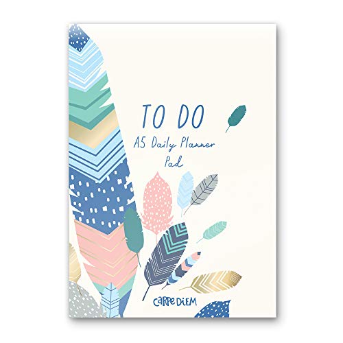 Pukka Pad Carpe Diem A5 Daily Desk Planner Pad With 60 Tear-Off Sheets Of 100Gsm Paper – Includes Sections For Morning, Afternoon, Evening, Tomorrow, 