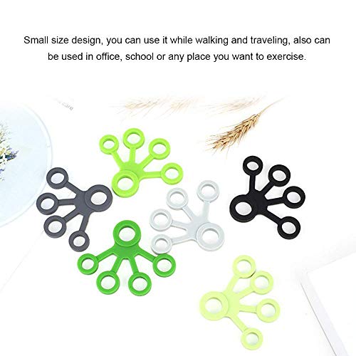 6 Peças Silicone Finger Gripper Strength Trainer Resistance Band Dedos Maca Expander Finger Exercise