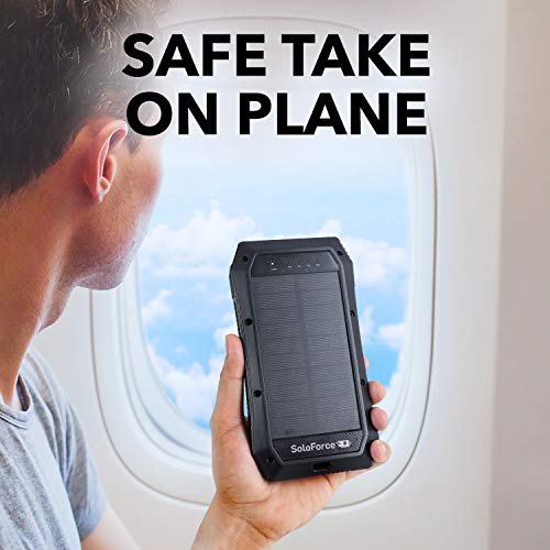 Soloforce Solar Power Bank - 20000Mah Solar Panel Battery Bank For Ios And Android | Qi Wireless Solar Power Banks For Phones And Other Devices | Waterproof And Ultra-Rugged Power Bank With Led Light #TOP5