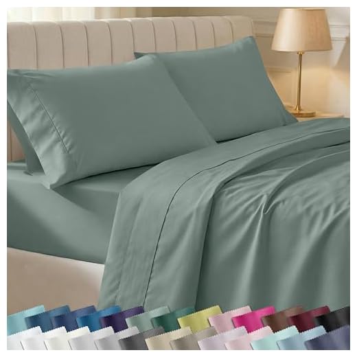 California Design Den Queen Sheet Set - Soft 400 Thread Count Sateen, Natural 100% Cotton Sheets, Deep Pockets with All Around Elastic for A, Cool & Durable Bedding Set - Sage Green