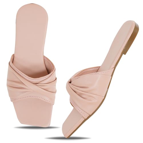 Image of Women's Casual Flip Flops | Daily Wear Comfortable Slippers | Kolhapuri Style Flat Sandals for Girls & Women