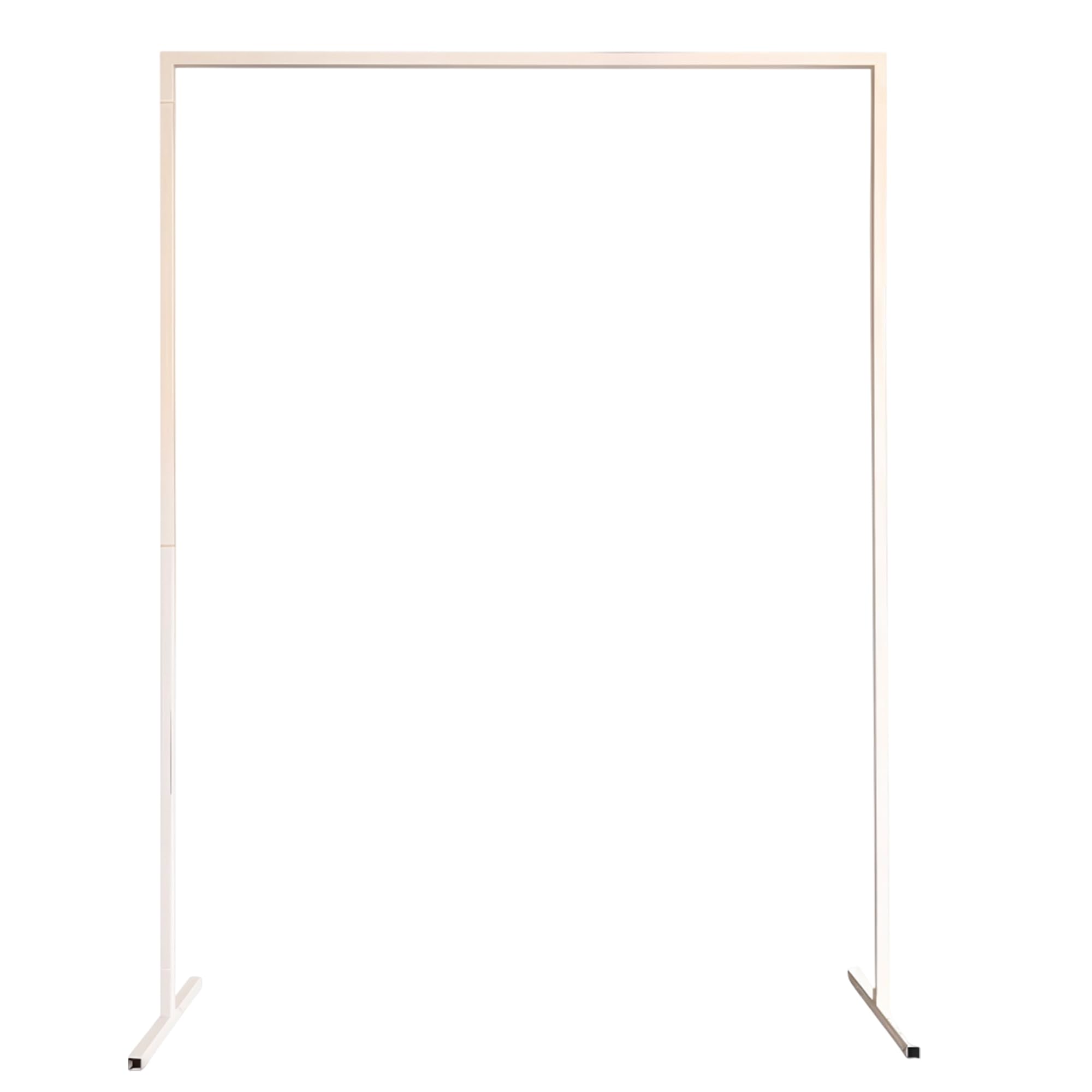 Trimming Shop Rectangle Arch Stand 150cm x 200cm White Metal Arch Backdrop Stand Party Background Decoration Garden Arbors for Wedding Reception Valentines Baby Shower Engagement Birthday Decor