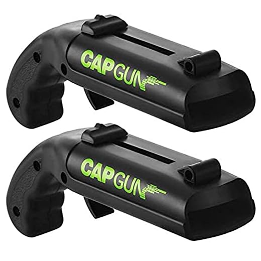 Capgun Flaschenöffner Pistole, Cap Gun Firing Cap Opener [Startstrecke 5-6m/ Größe: 13x5x4 cm] Bierdeckel Pistole - Cap Gun Flaschenöffner Original (Schwarz, 2)