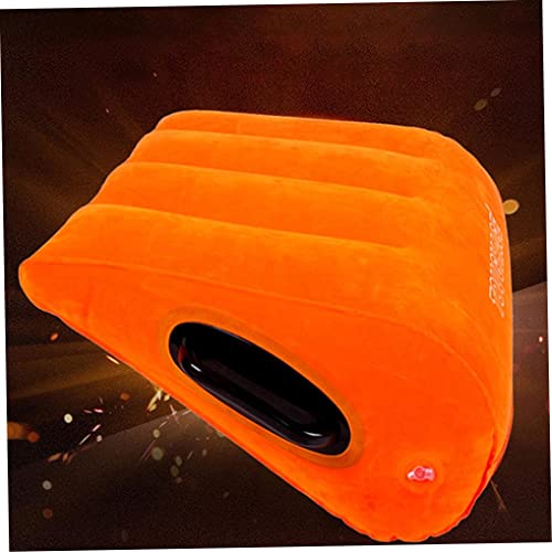 Eaarliyam Inflatable Pillow, Auxiliary Inlet Triangle Cushion With Armrest, Portable Foldout Out-Door Mattress Positioning, Orange Elevation Cushion For Sofa Bed #TOP5