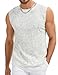 YYA Mens Tank Tops Fashion Tank Shirts Sleevelss Casual Tee Shirts for Men White Large