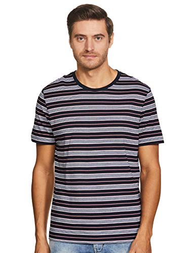 Image of Jockey 2717 Men's Super Combed Cotton Rich Striped Round Neck Half Sleeve Regular Fit T-Shirt