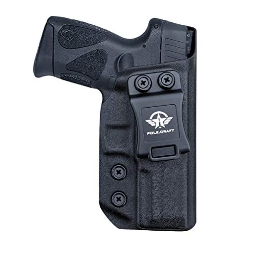 Taurus G3 Coldre IWB Kydex Coldre Custom Fit: Taurus G3 9mm / .40 Pistol - Cintura Interna Transporte Oculto - Adj. continuar inclinado - Cobrir Botão Mag - Entrada Alargada - Sem Desgaste - Sem Tremor (Black, Right Hand Draw (IWB))