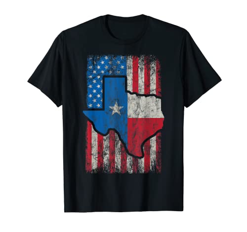 Bandera estadounidense vintage Texas Austin regalo vintage Camiseta