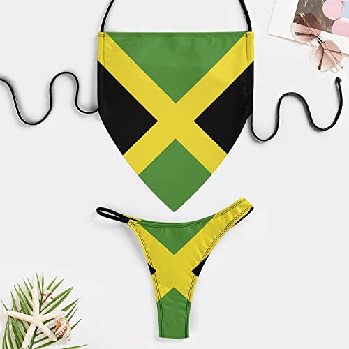 TAIZIYEAH Jamaican Flag Swimsuit Women Two Piece Swimwear Bathing Suit Bikini Swimsuit Swimsuit Set Soft M2