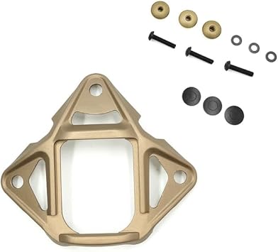 Metal Helmet NVG Mount Adapter 3 Hole CNC Skeleton Shroud ARC Base Helmet Frame Mount,Tan