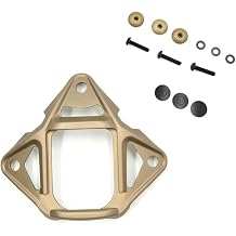 Metal Helmet NVG Mount Adapter 3 Hole CNC Skeleton Shroud ARC Base Helmet Frame Mount,Tan