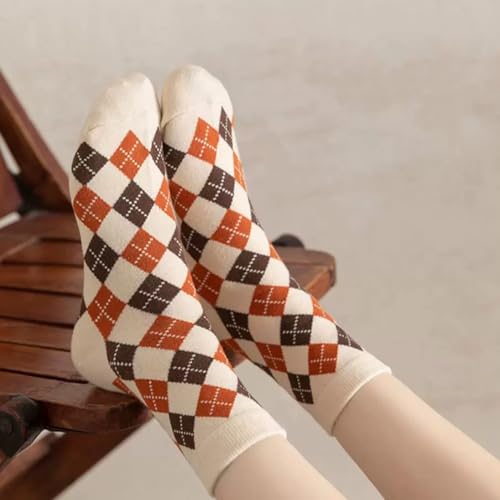 Image of HOMSSEM Floral Crew Socks - 5Pair Flower Graphic Soft Cotton Socks for Women, Teen Girls - for Sandals, - Cute Vibrant Colors