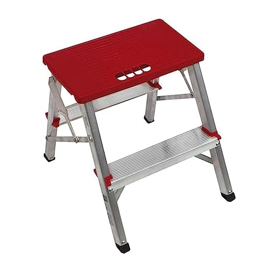 Banqueta de alumínio bilateral Art Factory Apolo com 2 degraus