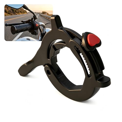 nvojeaf Motorcycle Cruise Control Assist Throttle Lock Clamp with Quick Release Button Anti-slip Handlebar Booster for Outdoor Long Rides Modification Accessory for Motorcycles E-bikes (Black)