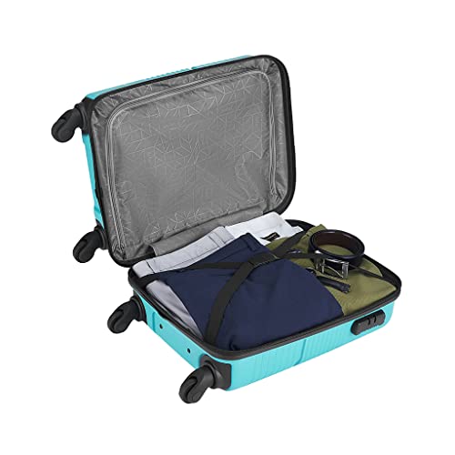 Image of Safari Carter Hard-Sided Polypropylene Spinner Wheels Luggage Suitcase (67, Cyan)