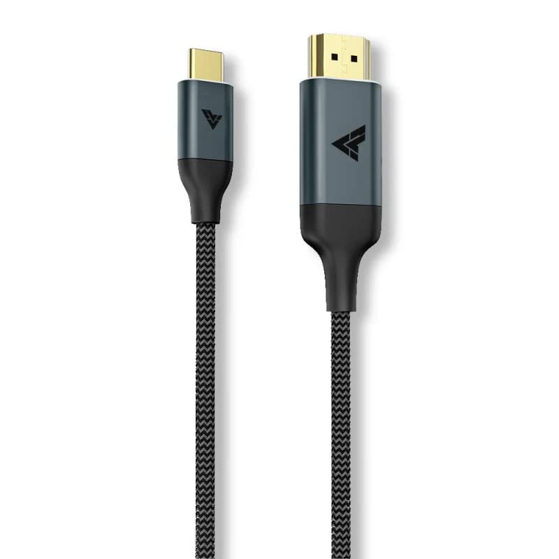 Vaku Luxos® Type C to HDMI Cable 2 Meter, USB C to HDMI Converter 4K @60Hz Ultra HD, Braided, Thunderbolt 3/4 Compatible With XPS 15/13, MacBook Pro/Air, iPad Pro 2021/2020, Surface Book 2, Galaxy Book etc. - Black (B0BJF26Q91) Amazon Price History, Amazon Price Tracker