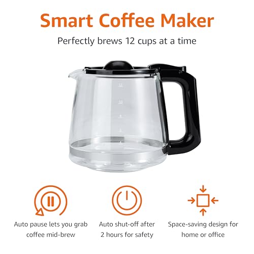 image for Amazon Basics 12 Cup Drip Coffee Maker, Coffee Machine with Glass Coff