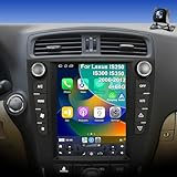 4+64G Upgrade 5GWifi Car Radio for Lexus IS250 IS300 IS350 2006-2012, Car Audio 9.7Inch Touch Screen Stereo Replacement Tesla Style, Wireless Carplay Android Auto Back up Camera GPS SWC FM Bluetooth